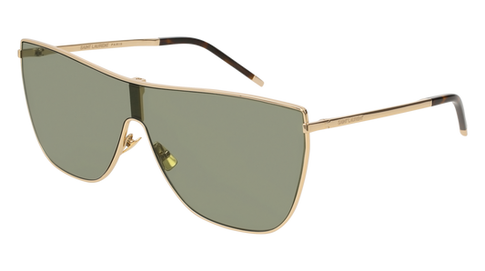 Saint Laurent Sunglass Unisex Gold Gold Green