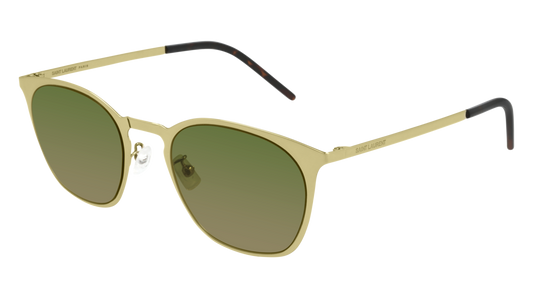 Saint Laurent Sunglass Unisex Gold Gold Green