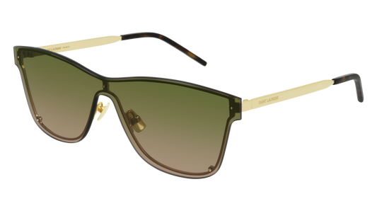 Saint Laurent Sunglass Unisex Gold Gold Green