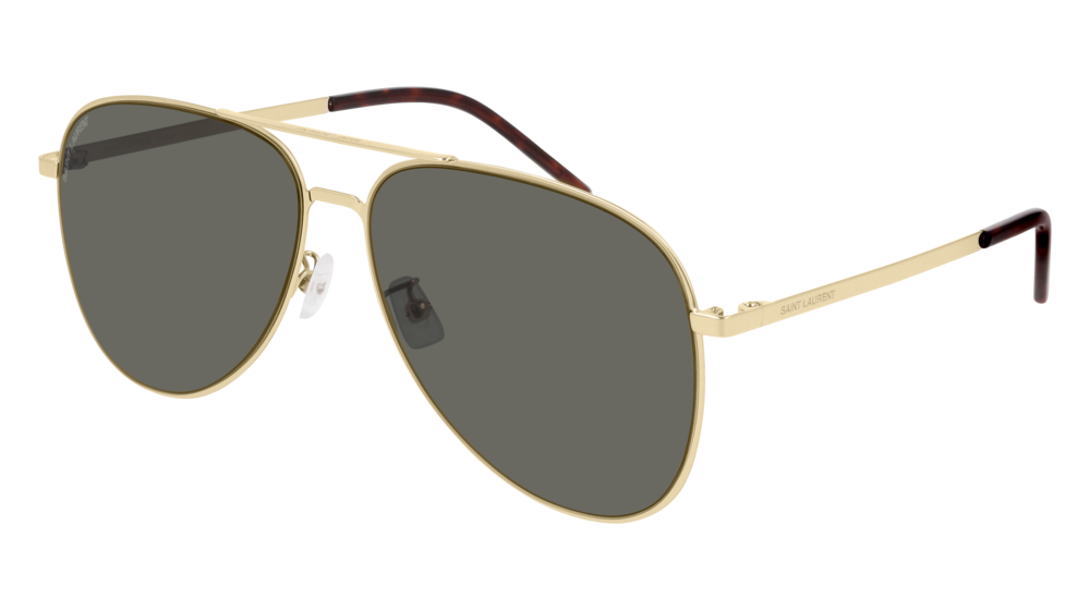 Saint Laurent Sunglass Unisex Gold Gold Grey