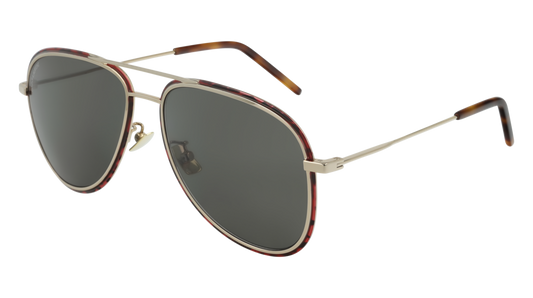 Saint Laurent Sunglass Unisex Gold Gold Grey