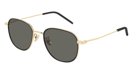 Saint Laurent Sunglass Unisex Gold Gold Grey