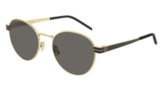 Saint Laurent Sunglass Unisex Gold Gold Grey