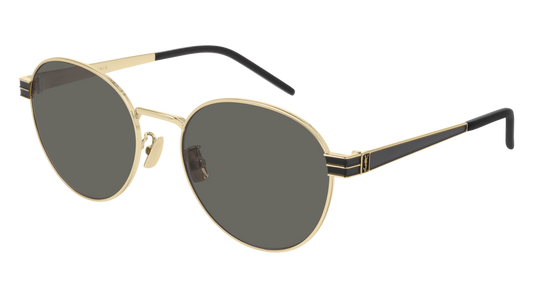 Saint Laurent Sunglass Unisex Gold Gold Grey