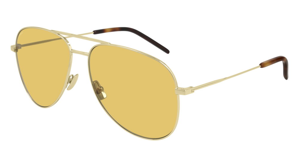 Saint Laurent Sunglass Unisex Gold Gold Yellow