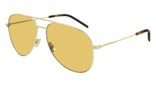 Saint Laurent Sunglass Unisex Gold Gold Yellow