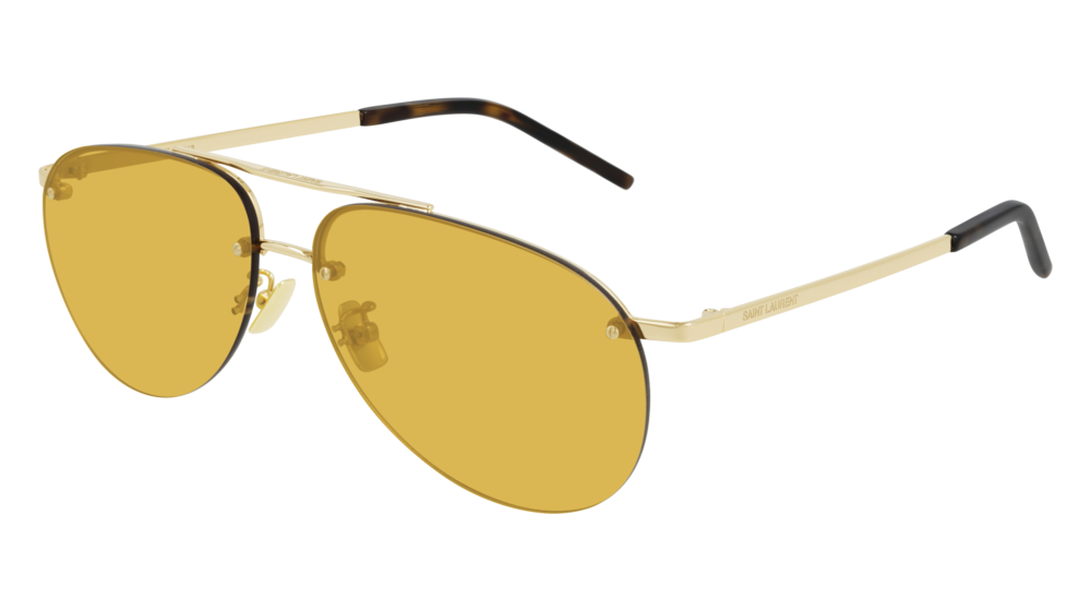 Saint Laurent Sunglass Unisex Gold Gold Yellow