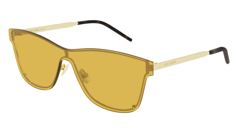 Saint Laurent Sunglass Unisex Gold Gold Yellow