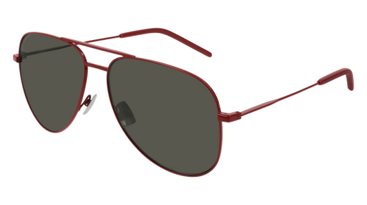 Saint Laurent Sunglass Unisex Red Red Grey