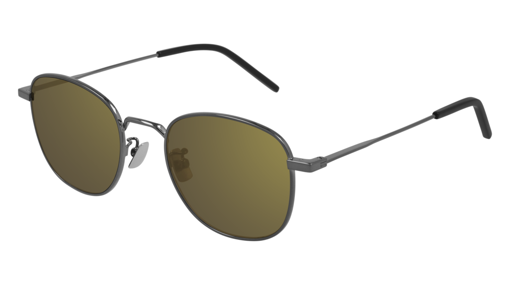 Saint Laurent Sunglass Unisex Ruthenium Ruthenium Brown