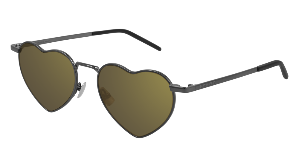 Saint Laurent Sunglass Unisex Ruthenium Ruthenium Brown