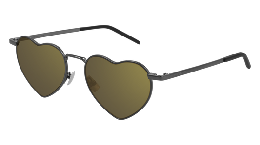 Saint Laurent Sunglass Unisex Ruthenium Ruthenium Brown