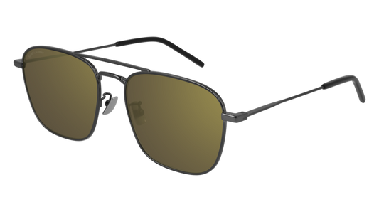 Saint Laurent Sunglass Unisex Ruthenium Ruthenium Brown