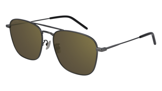 Saint Laurent Sunglass Unisex Ruthenium Ruthenium Brown