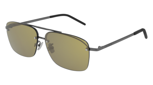 Saint Laurent Sunglass Unisex Ruthenium Ruthenium Brown