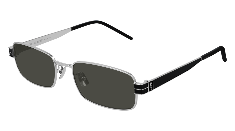 Saint Laurent Sunglass Unisex Silver Black Grey