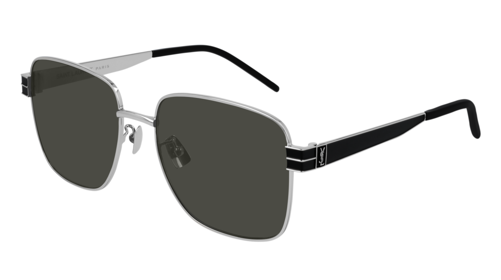 Saint Laurent Sunglass Unisex Silver Black Grey