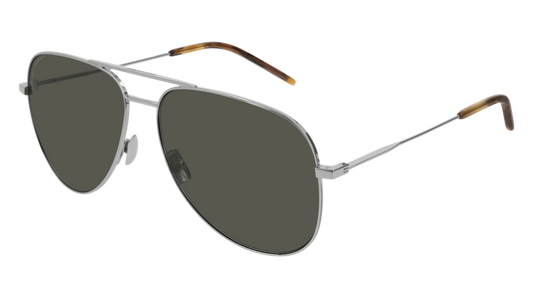 Saint Laurent Sunglass Unisex Silver Silver Grey