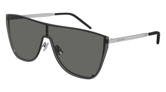 Saint Laurent Sunglass Unisex Silver Silver Grey