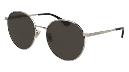 Saint Laurent Sunglass Unisex Silver Silver Grey