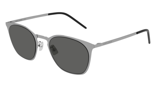 Saint Laurent Sunglass Unisex Silver Silver Grey