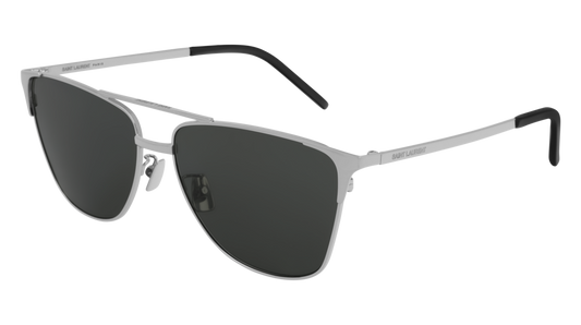 Saint Laurent Sunglass Unisex Silver Silver Grey