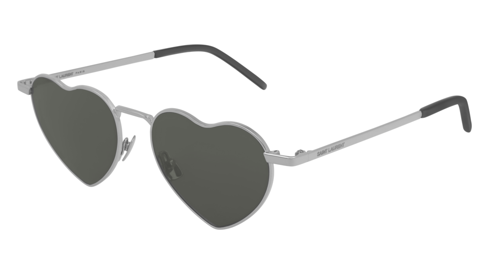 Saint Laurent Sunglass Unisex Silver Silver Grey