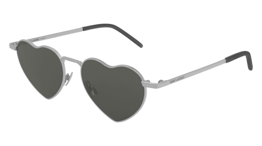 Saint Laurent Sunglass Unisex Silver Silver Grey