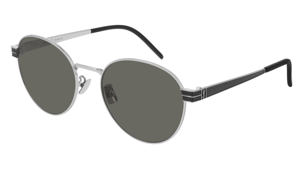 Saint Laurent Sunglass Unisex Silver Silver Grey