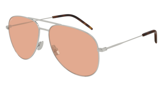 Saint Laurent Sunglass Unisex Silver Silver Pink