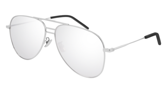 Saint Laurent Sunglass Unisex Silver Silver Silver