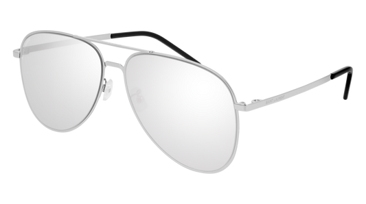 Saint Laurent Sunglass Unisex Silver Silver Silver