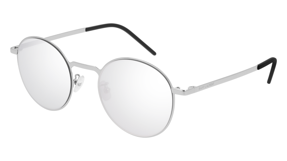 Saint Laurent Sunglass Unisex Silver Silver Silver