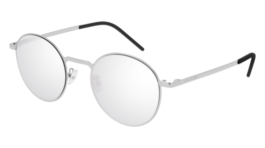 Saint Laurent Sunglass Unisex Silver Silver Silver