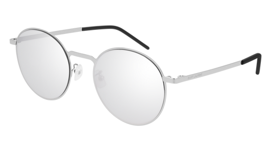 Saint Laurent Sunglass Unisex Silver Silver Silver