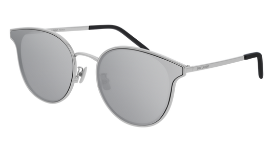 Saint Laurent Sunglass Unisex Silver Silver Silver