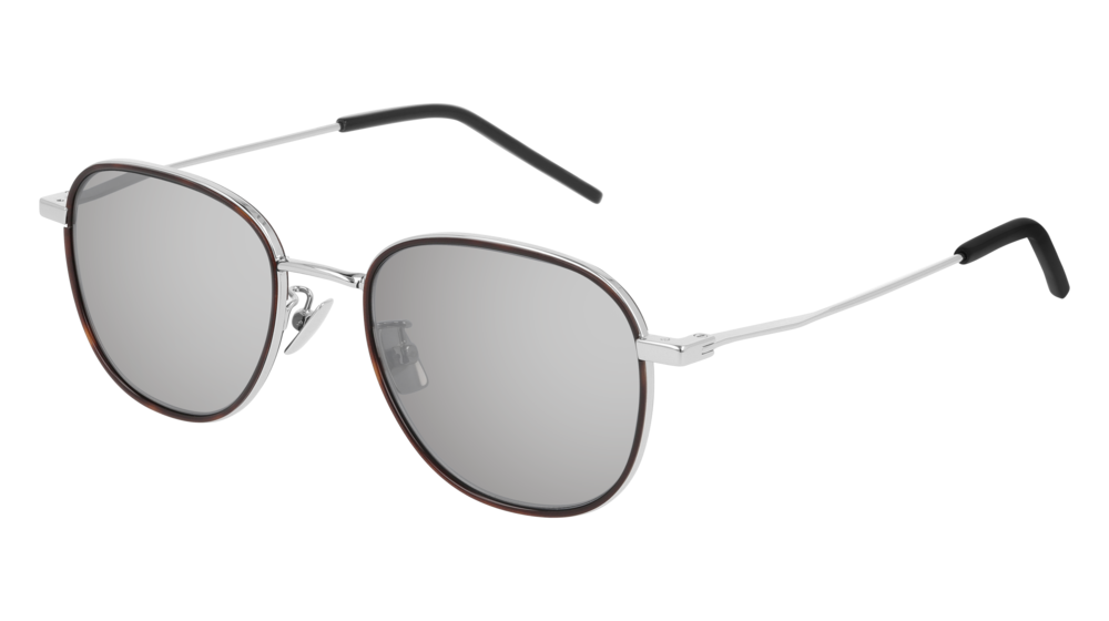 Saint Laurent Sunglass Unisex Silver Silver Silver