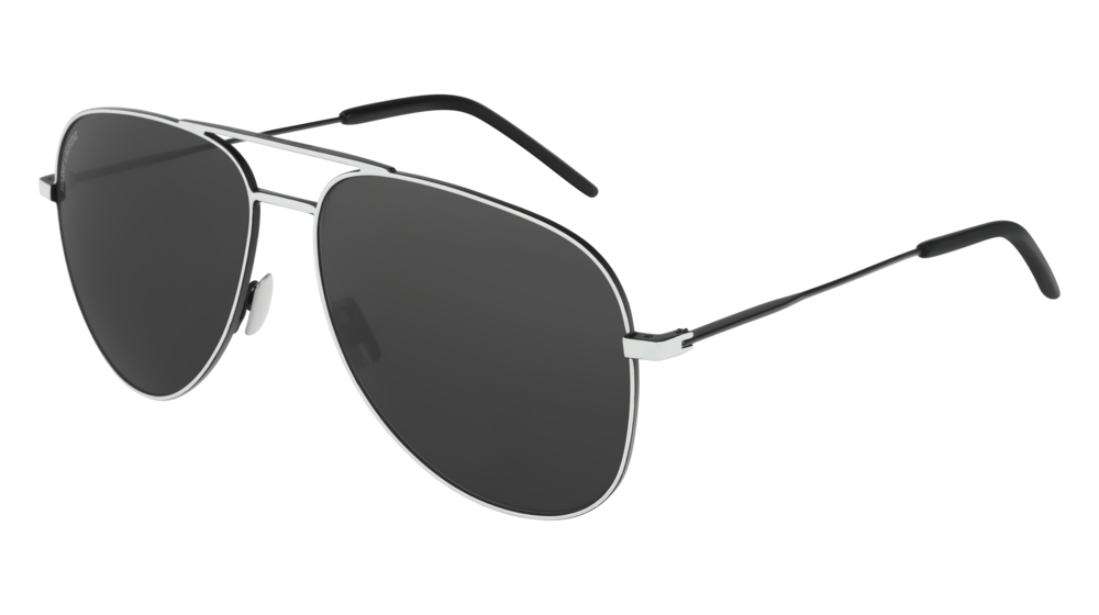 Saint Laurent Sunglass Unisex White Black Grey