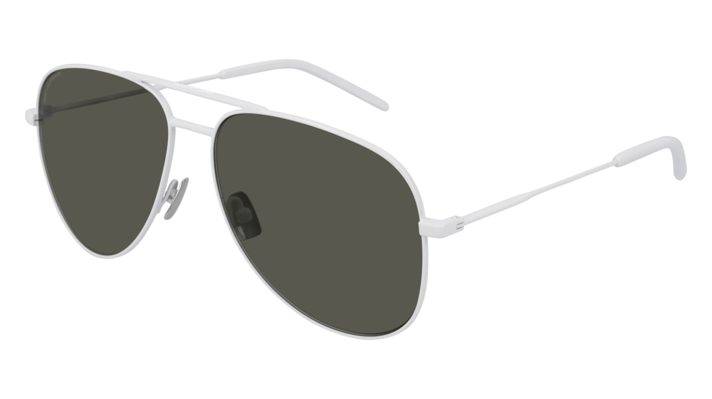 Saint Laurent Sunglass Unisex White White Grey