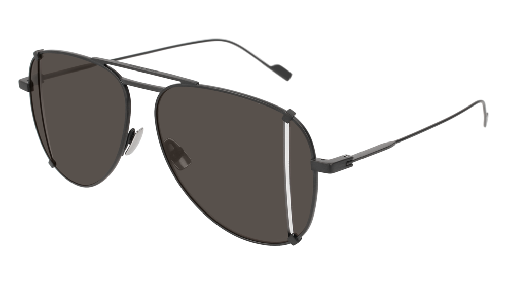 Saint Laurent Sunglass Unisex Black Black Grey