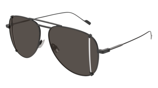 Saint Laurent Sunglass Unisex Black Black Grey