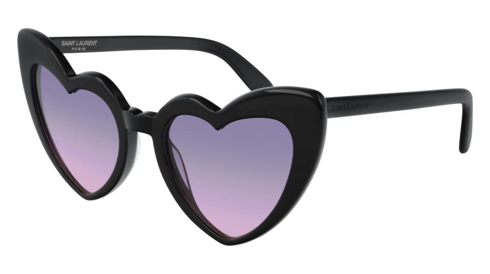 Saint Laurent Sunglass Woman Black Black Violet