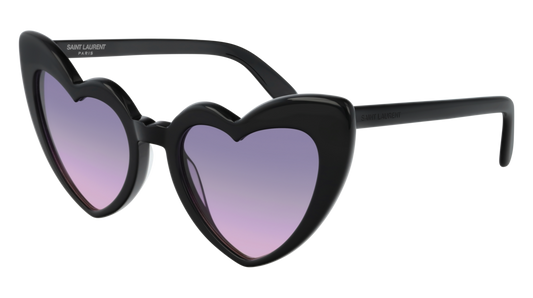 Saint Laurent Sunglass Woman Black Black Violet