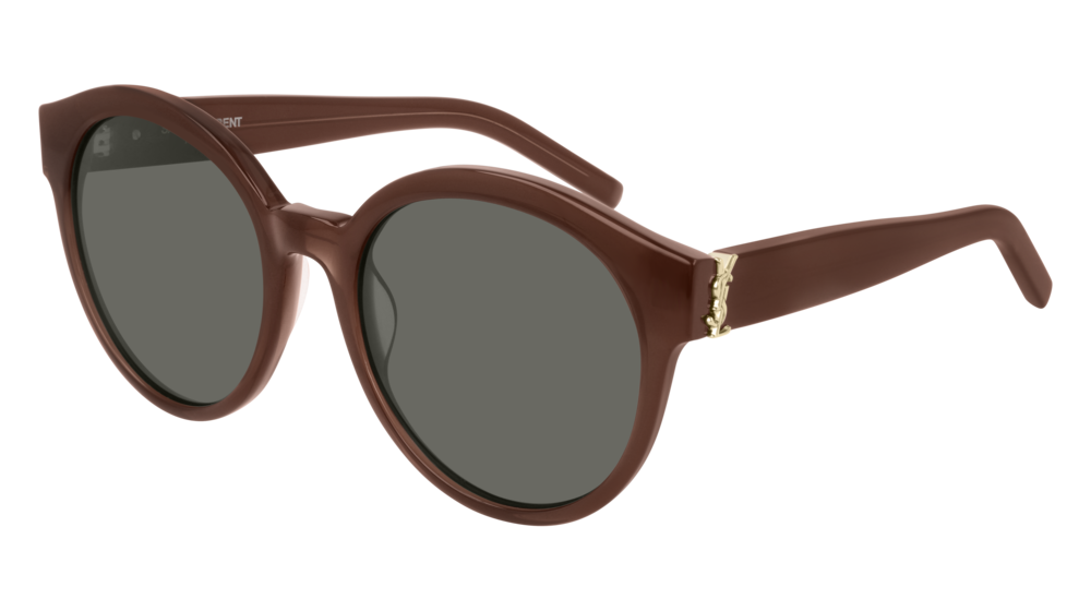 Saint Laurent Sunglass Woman Brown Brown Grey