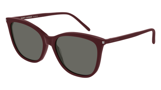 Saint Laurent Sunglass Woman Burgundy Burgundy Grey