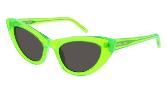 Saint Laurent Sunglass Woman Green Green Grey