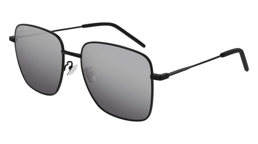 Saint Laurent Sunglass Woman Black Black Silver