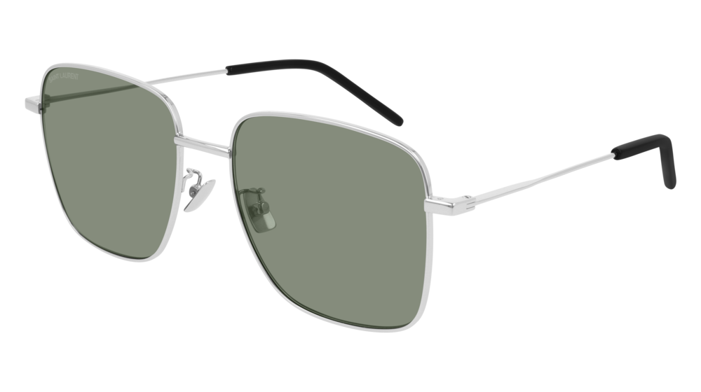 Saint Laurent Sunglass Woman Silver Silver Green