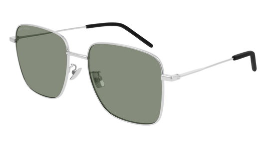 Saint Laurent Sunglass Woman Silver Silver Green