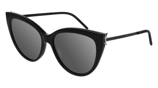 Saint Laurent Sunglass Woman Black Black Silver